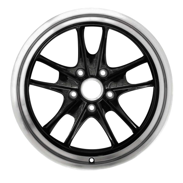 2013 porsche 911 wheel 19 polished black aluminum 5 lug w67419pb 3