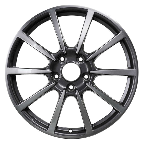 2014 porsche cayman wheel 20 machined charcoal aluminum 5 lug w67434mc 1