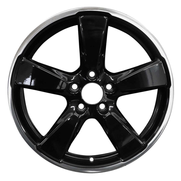 2016 porsche panamera wheel 20 black with machined lip aluminum 5 lug w67448bml 3