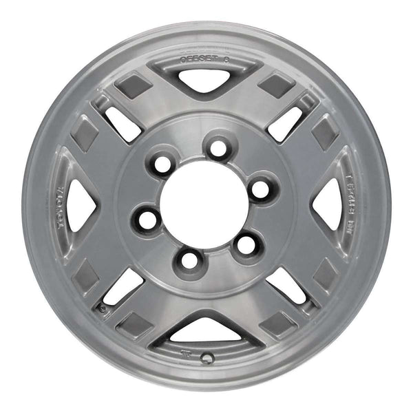 1988 toyota pickup wheel 15 machined silver aluminum 6 lug w69305ms 17