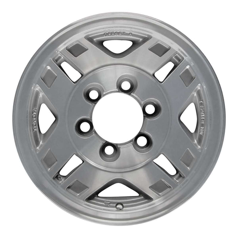 1994 toyota t100 wheel 15 machined silver aluminum 6 lug w69305ms 2