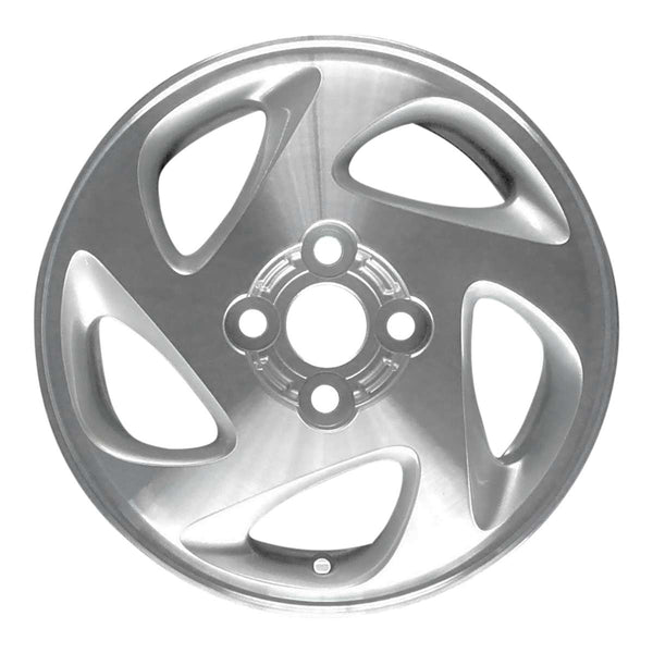 2000 toyota corolla wheel 14 machined silver aluminum 4 lug w69368ms 3