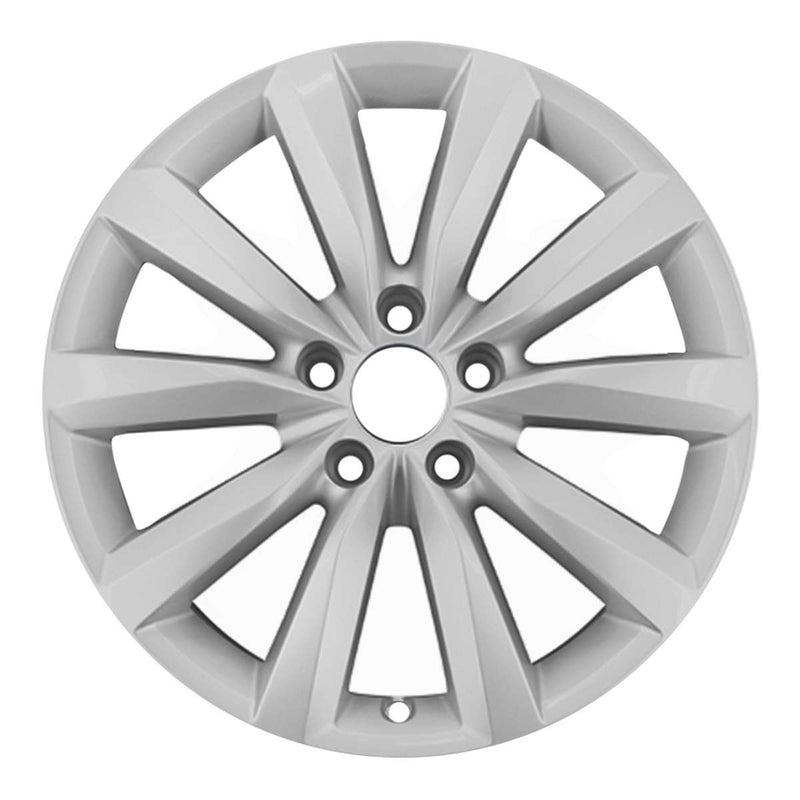 2009 volkswagen tiguan wheel 17 silver aluminum 5 lug w69914s 1