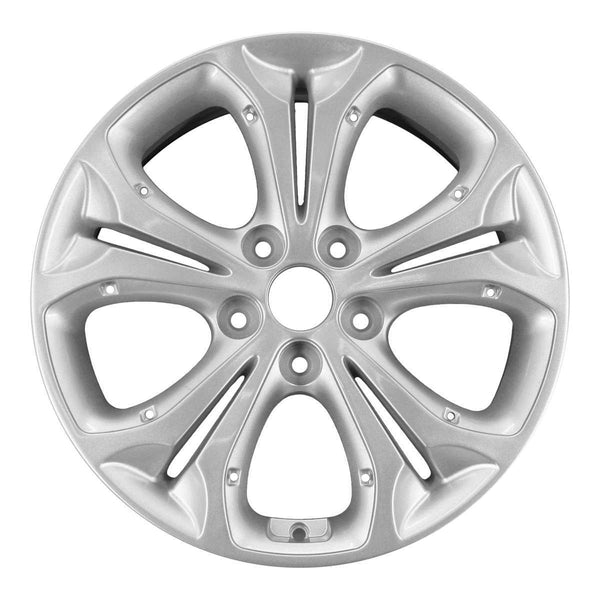 2013 hyundai elantra wheel 17 silver aluminum 5 lug rw70838s 1