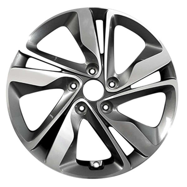 2014 hyundai elantra wheel 17 machined charcoal aluminum 5 lug rw70860mc 1