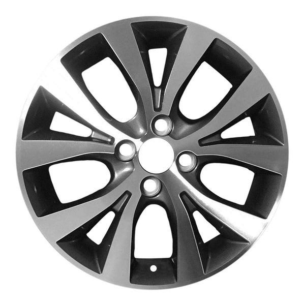 2015 hyundai accent wheel 16 machined charcoal aluminum 4 lug w70867amc 1