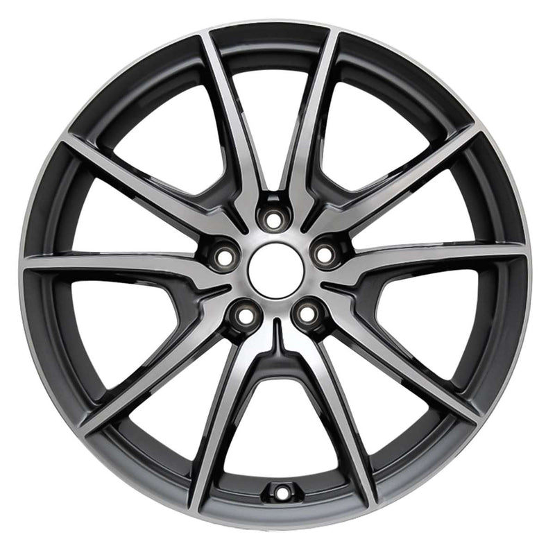 2020 hyundai genesis wheel 19 machined charcoal aluminum 5 lug w70960mc 4