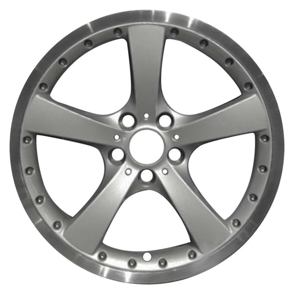 2008 bmw 550i wheel 19 silver face with machined lip aluminum 5 lug w71153sml 9