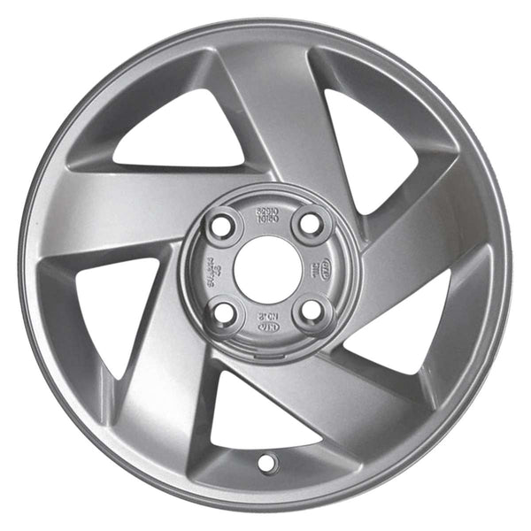 2006 kia rio wheel 14 silver aluminum 4 lug w74579s 2