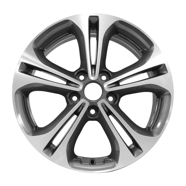 2014 kia forte wheel 17 machined charcoal aluminum 5 lug rw74678mc 1