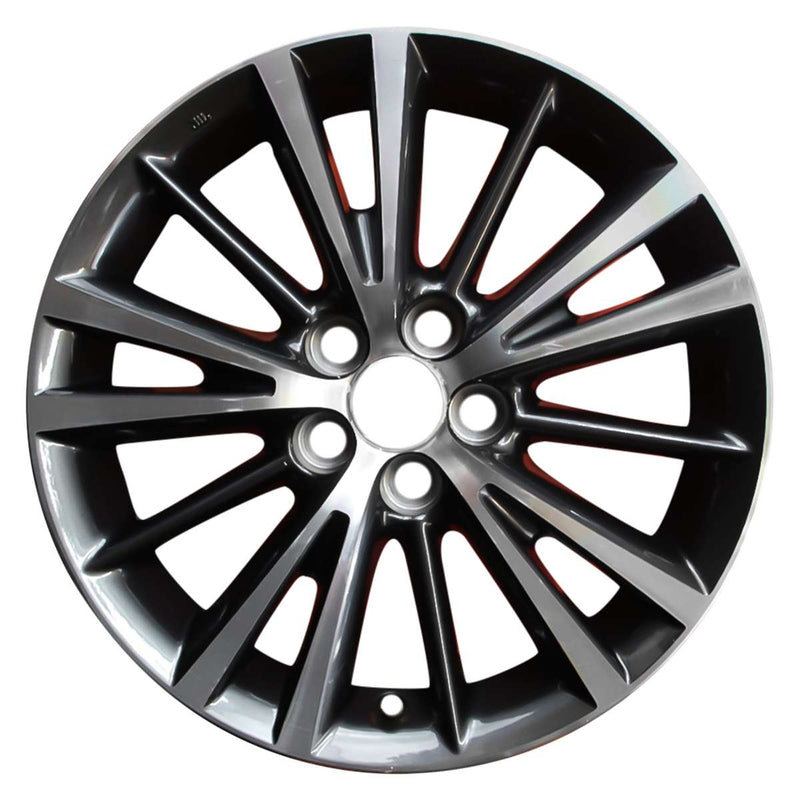 2015 toyota corolla wheel 16 machined dark charcoal aluminum 5 lug rw75150mdc 2