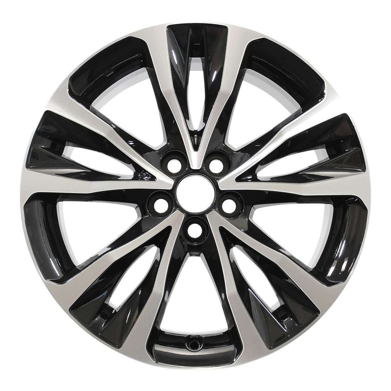 2019 toyota corolla wheel 17 machined gloss black aluminum 5 lug rw75208mb 3