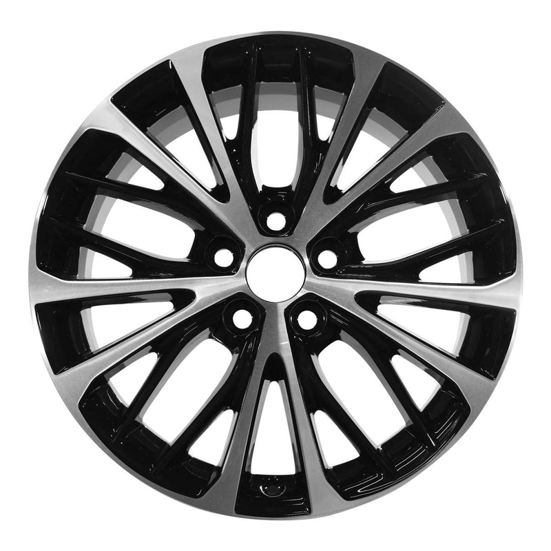 2020 toyota camry wheel 18 machined gloss black aluminum 5 lug rw75221mb 3