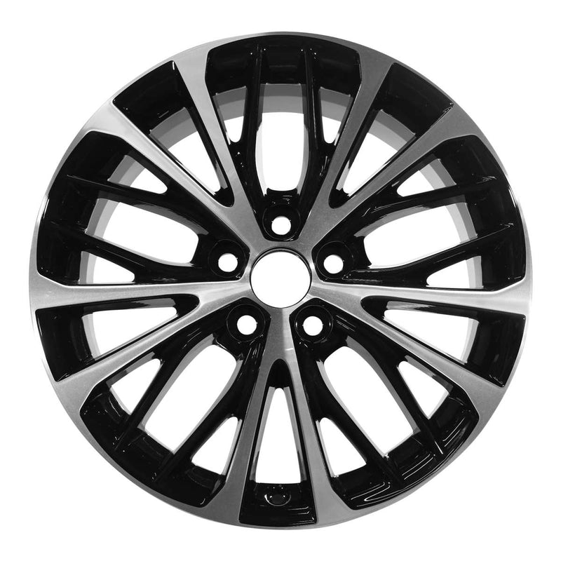 2019 toyota camry wheel 18 machined gloss black aluminum 5 lug rw75221mb 2