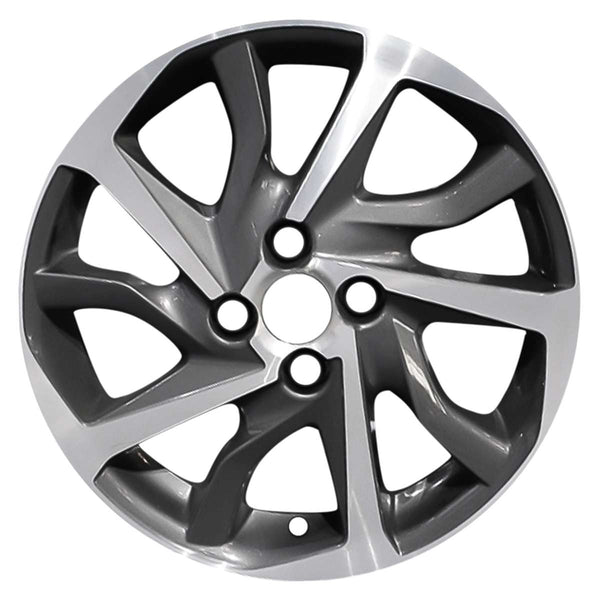 2018 toyota yaris wheel 16 machined charcoal aluminum 4 lug w75227mc 1