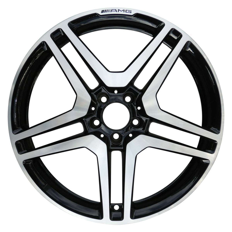 2010 mercedes cl63 wheel 20 machined black aluminum 5 lug w85051mb 13