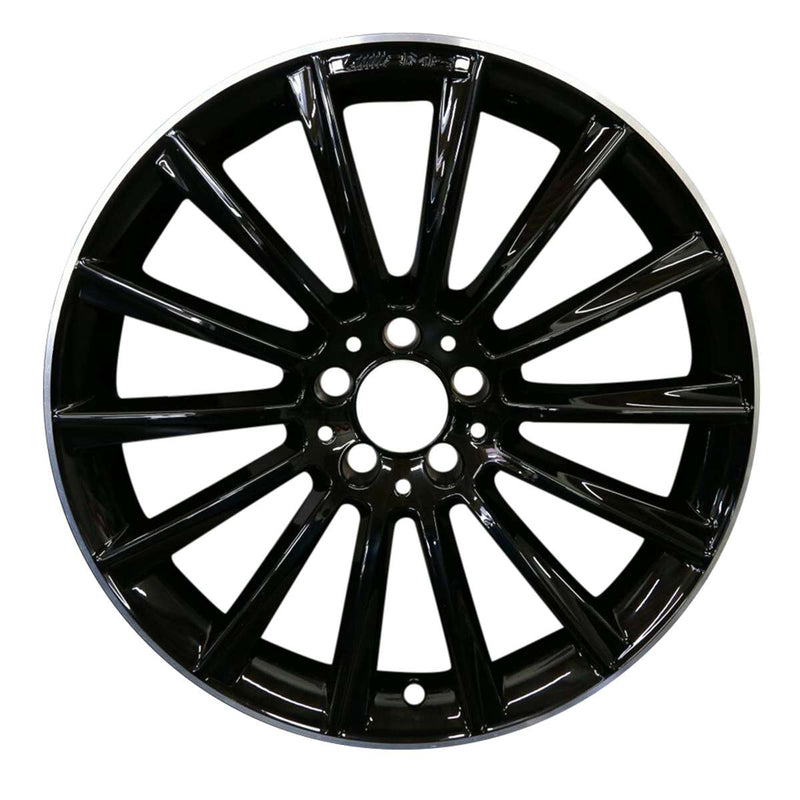 2014 Mercedes S550 Wheel 20" Black with Machined Lip Aluminum 5 Lug W85355BML-11