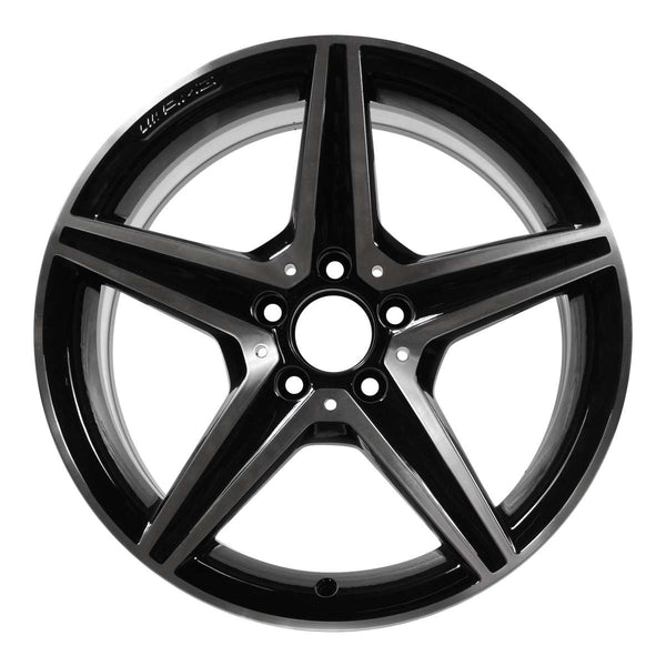 2015 Mercedes C63 Wheel 18" Machined Gloss Black Aluminum 5 Lug W85372MB-9