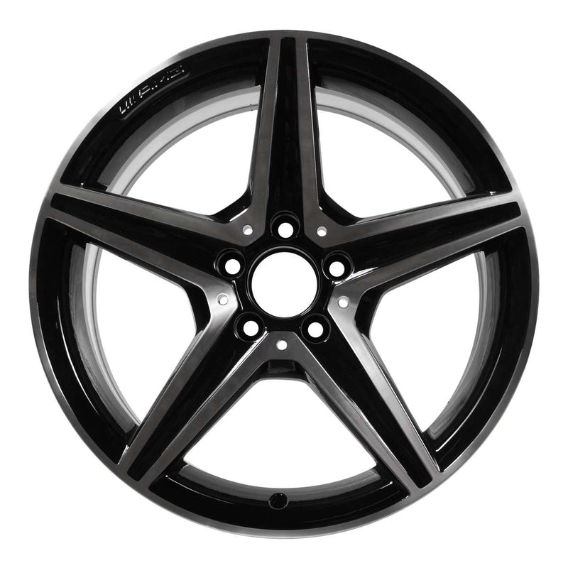 2014 Mercedes C400 Wheel 18" Machined Gloss Black Aluminum 5 Lug W85372MB-1