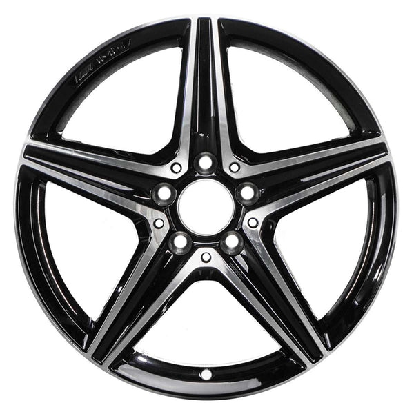 2018 Mercedes E400 Wheel 18" Machined Black Aluminum 5 Lug W85540MB-1