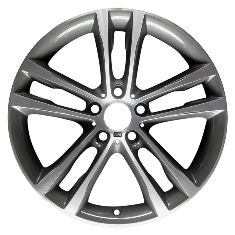 2018 BMW 330i Wheel 19" Machined Charcoal Aluminum 5 Lug W86024MC-2