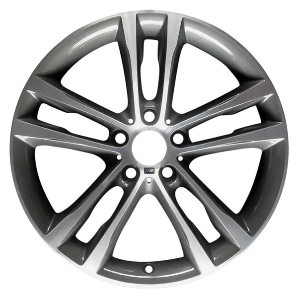 2018 BMW 340i Wheel 19" Machined Charcoal Aluminum 5 Lug W86025MC-5