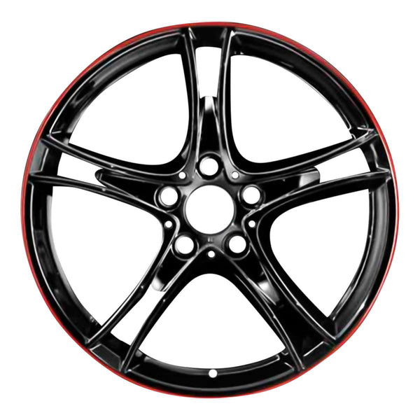 2014 BMW 228i Wheel 19" Black with Red Stripe Aluminum 5 Lug W86144RB-7