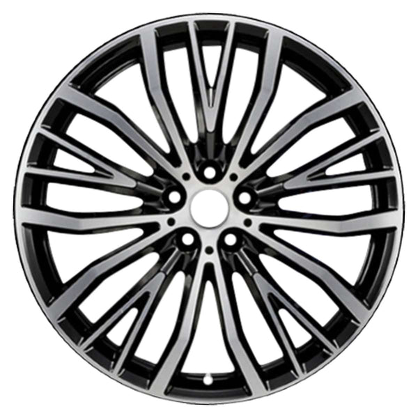 2019 BMW 740i Wheel 21" Machined Black Aluminum 5 Lug W86373MB-6