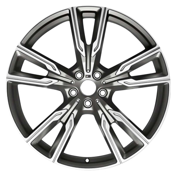 2020 BMW X6 Wheel 22" Machined Charcoal Aluminum 5 Lug W86470MC-2