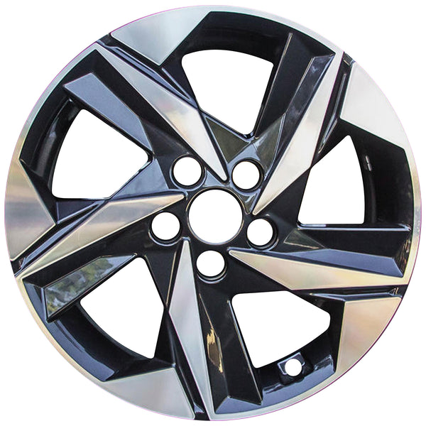 2021 Hyundai Elantra Wheel 17" Machined Black Aluminum 5 Lug W95061MB-1