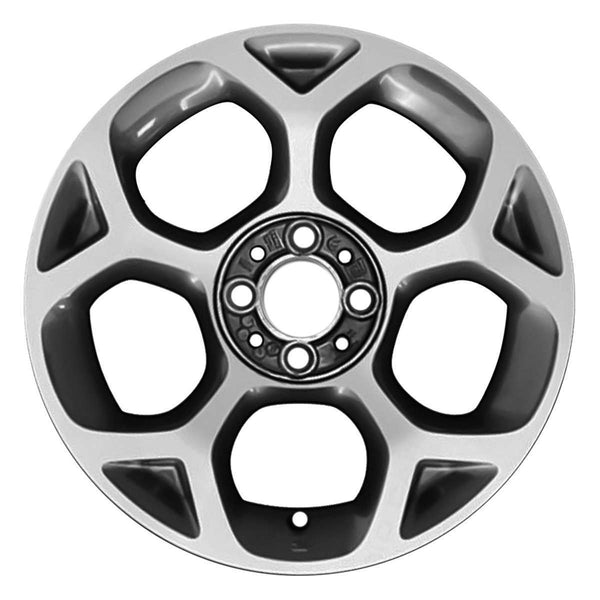 2016 Fiat 500 Wheel 16" Machined Dark Charcoal Aluminum 4 Lug W96011MDC-1