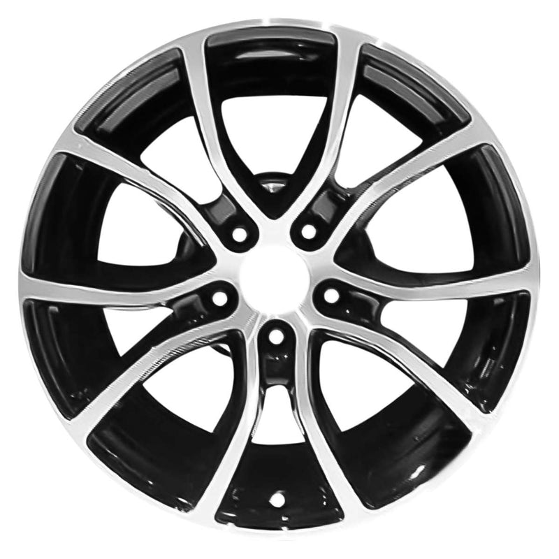 2019 Porsche Cayenne Wheel 21" Machined Black Aluminum 5 Lug W96293MB-2