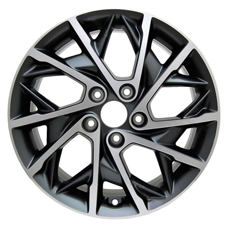 2019 hyundai elantra wheel 17 machined charcoal aluminum 5 lug w70945mc 1