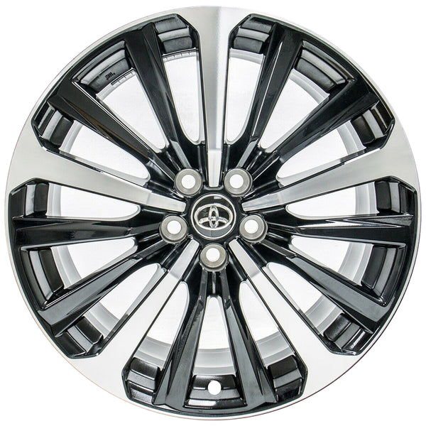 2021 Toyota Highlander Wheel 20" Machined Black Aluminum 5 Lug W96968MB-1