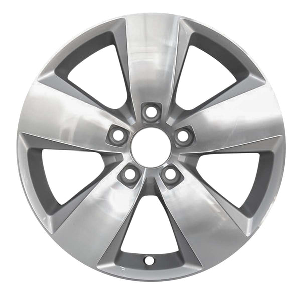 2013 Volkswagen Golf Wheel 16" Aluminio plateado mecanizado 5 lengüetas W97312MS-1