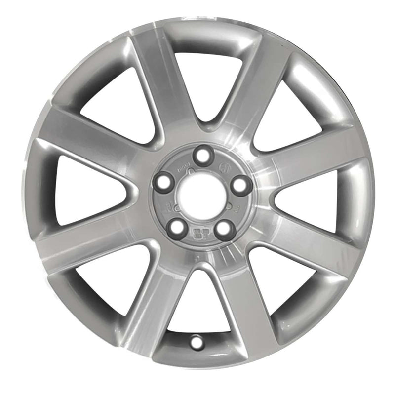 2012 Volkswagen Golf Wheel 17" Aluminio plateado mecanizado 5 lengüetas W97409MS-16