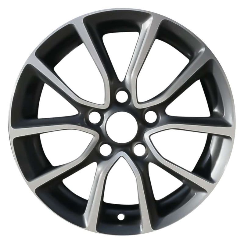 2016 Mitsubishi Lancer Wheel 16" Machined Charcoal Aluminum 5 Lug W97500MC-1