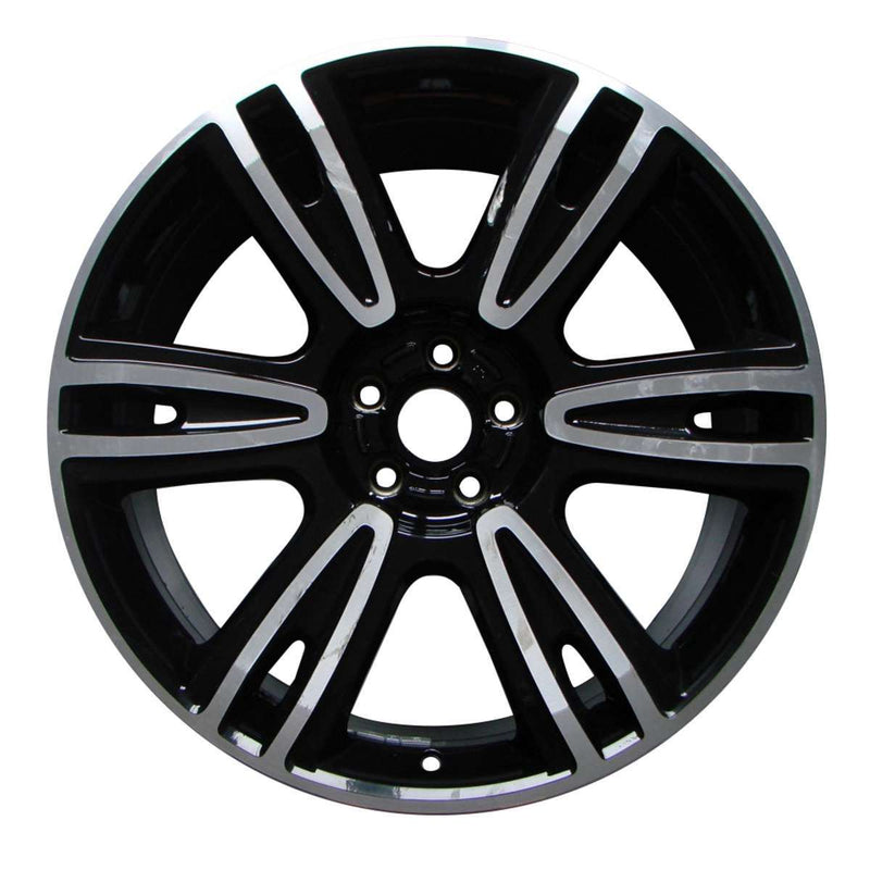 2012 Bentley Continental Wheel 21" Machined Black Aluminum 5 Lug W97666MB-1