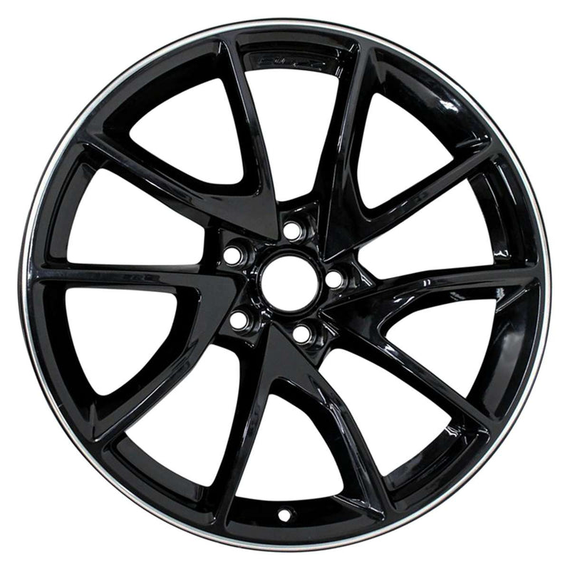 2016 Chevrolet Corvette Wheel 20" Black with Machined Lip Aluminum 5 Lug W97760BML-2