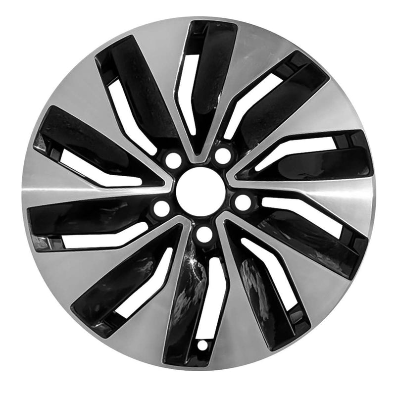 2016 Volkswagen Jetta Wheel 17" Machined Black Aluminum 5 Lug W97796MB-1