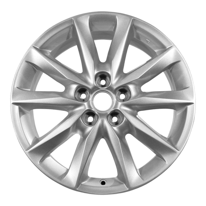 2018 Mazda 3 ruedas 18" aluminio plateado 5 lengüetas W97879S-2