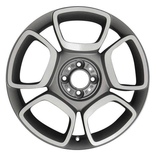 2011 Fiat 500 Wheel 17" Machined Charcoal Aluminum 4 Lug W98451MC-2