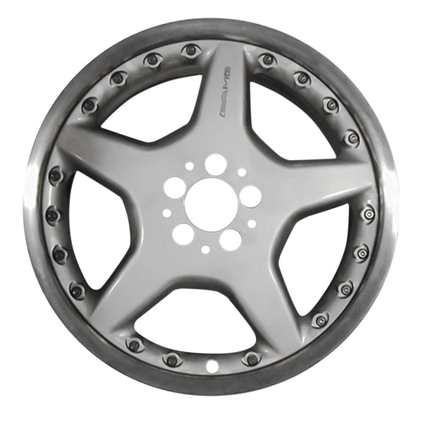 2003 Mercedes Cl600 Wheel 19" Silver Face with Machined Lip Aluminum 5 Lug W98486SML-6