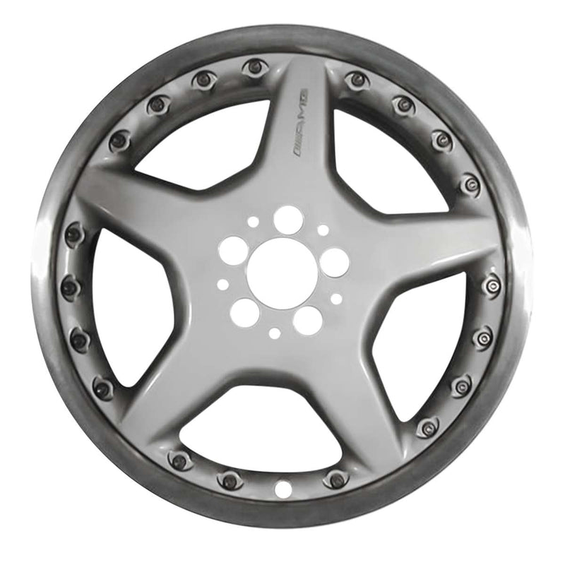 2002 Mercedes CL55 Wheel 19" Silver Face with Machined Lip Aluminum 5 Lug W98486SML-3