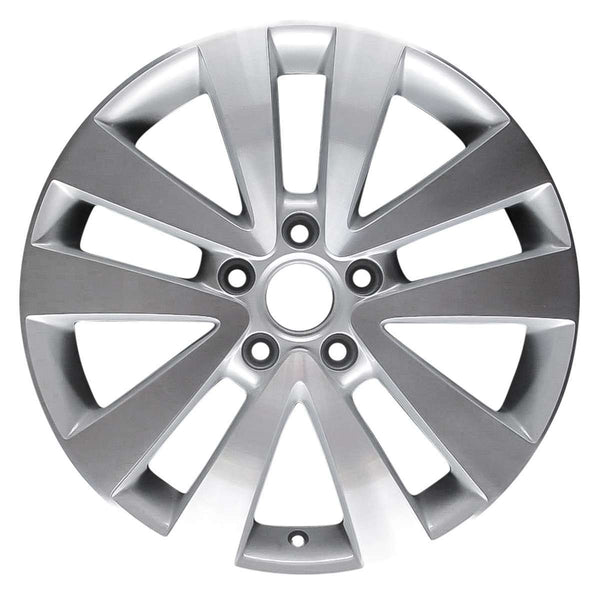 2011 Volkswagen Golf Wheel 17" Aluminio plateado mecanizado 5 lengüetas W98488MS-3