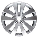 2013 Volkswagen Golf Wheel 17" Aluminio plateado mecanizado 5 lengüetas W98488MS-5