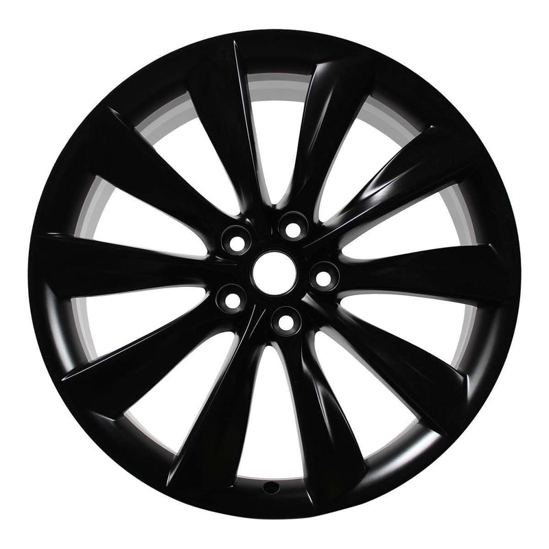 2014 Tesla Model Wheel 21" Matte Black Aluminum 5 Lug W98727B-3