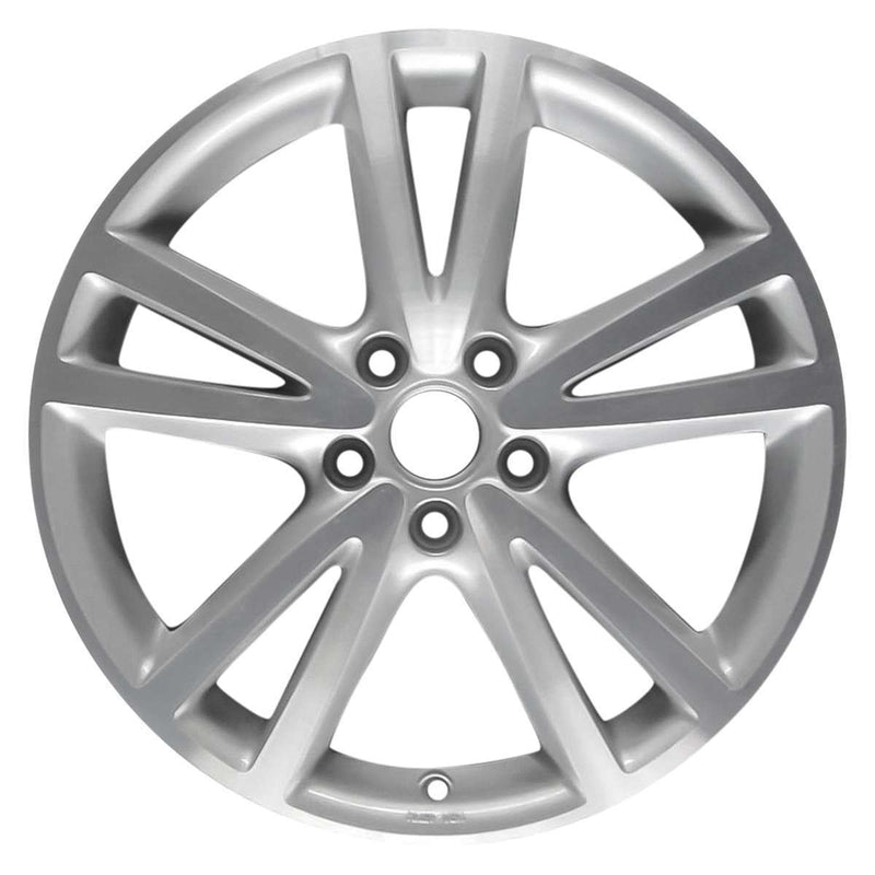 2009 Volkswagen Jetta Rueda 18" Aluminio plateado mecanizado 5 lengüetas W99697MS-4