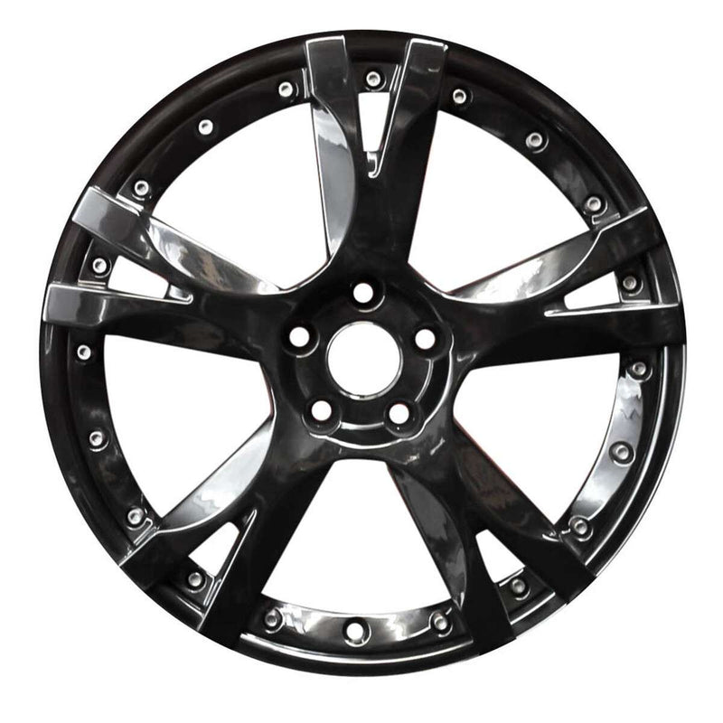 2008 Lamborghini Gallardo Wheel 19" Black Aluminum 5 Lug W99754B-1