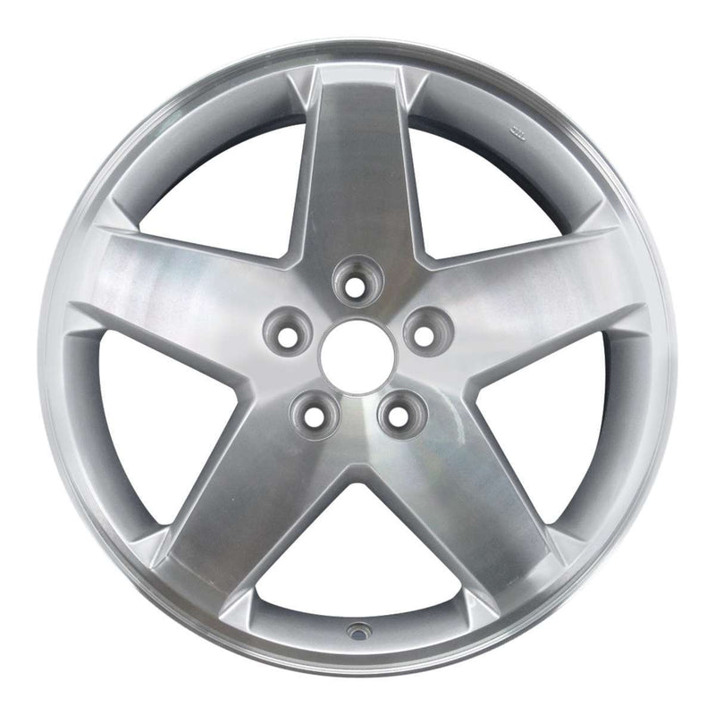 2008 dodge caliber wheel 18 machined silver aluminum 5 lug w2289ms 3